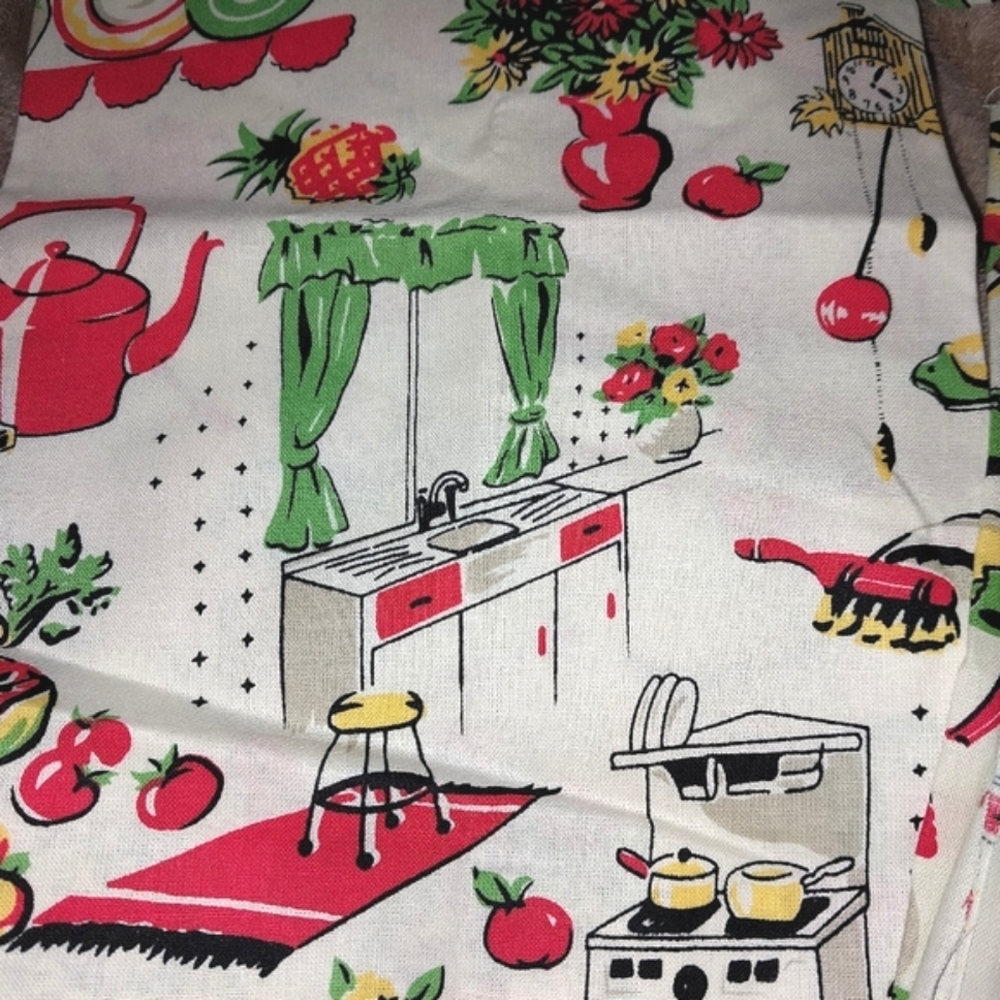 Retro Kitchen Design Fabric Quilt Swatches